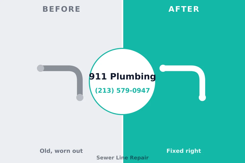Before and after: plumbing company Four Oaks, NC